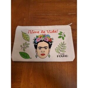 Frida Khalo Canvas Screen‎ Printed Make Up Tote Bag Pencil Pouch By The Found